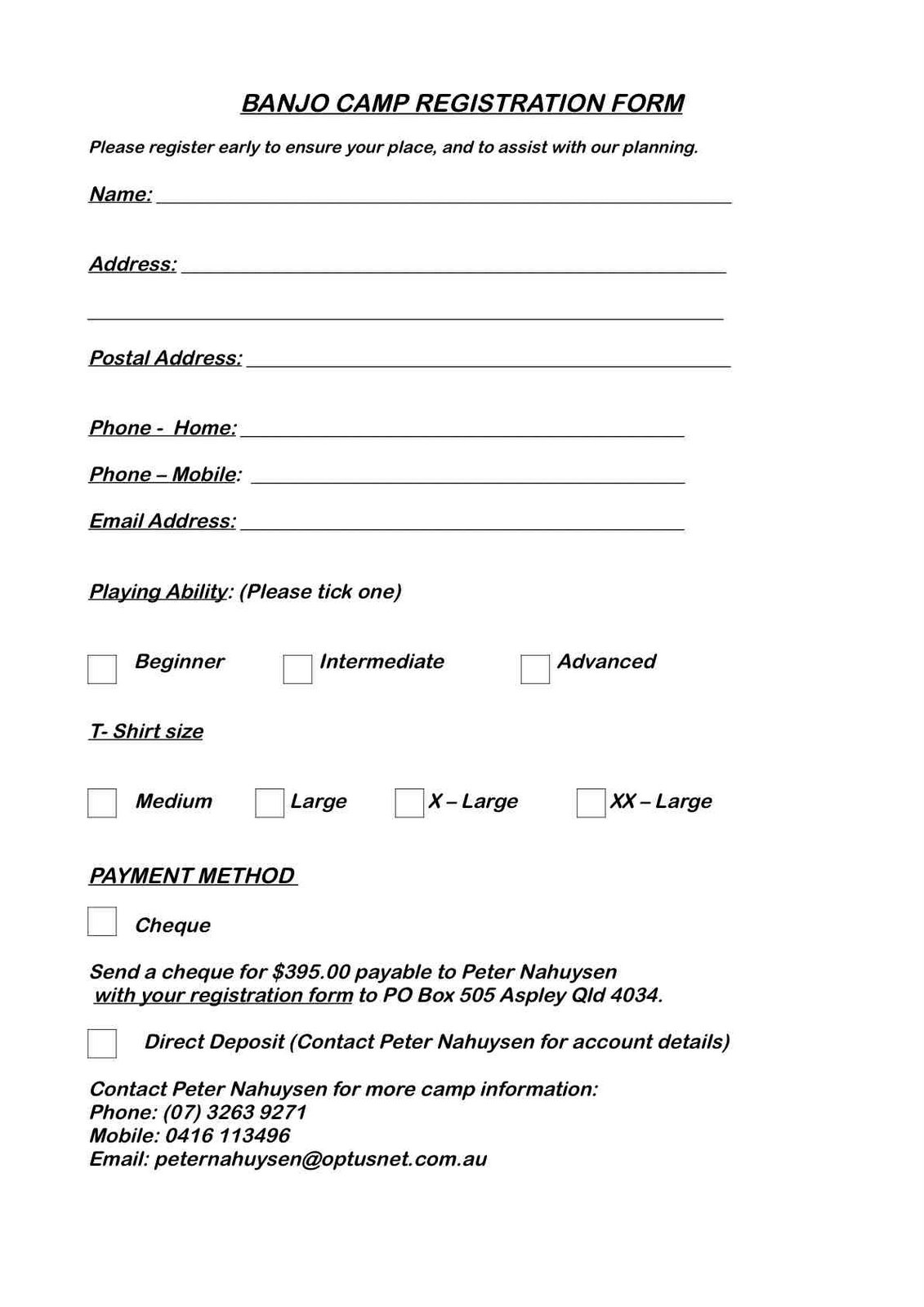 Wendys Application Form